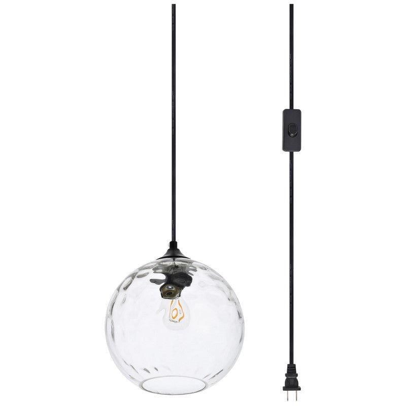 Elegant Lighting Cashel 1 Light Plug-In Pendant