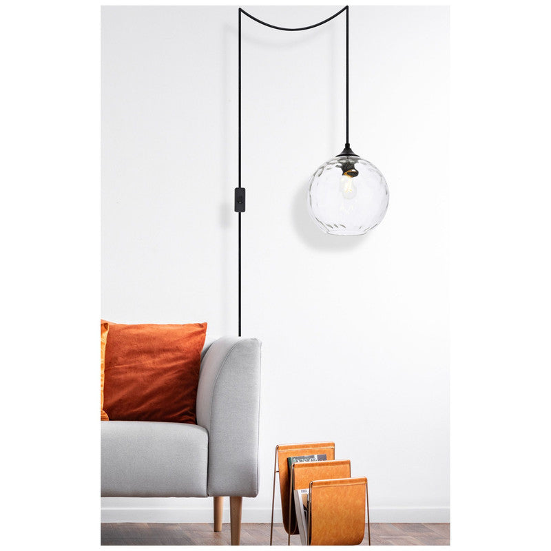 Elegant Lighting Cashel 1 Light Plug-In Pendant