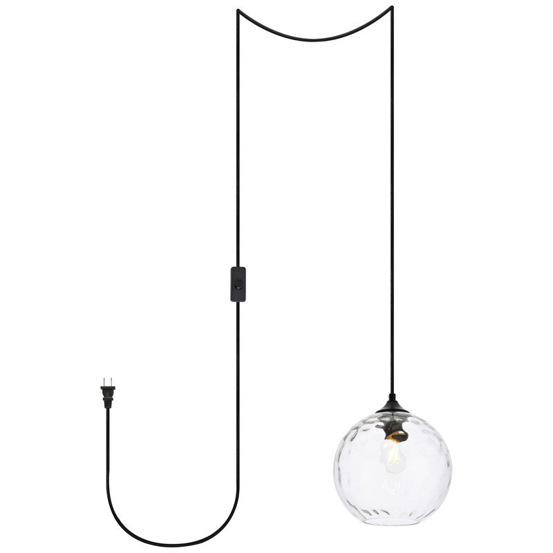 Elegant Lighting Cashel 1 Light Plug-In Pendant