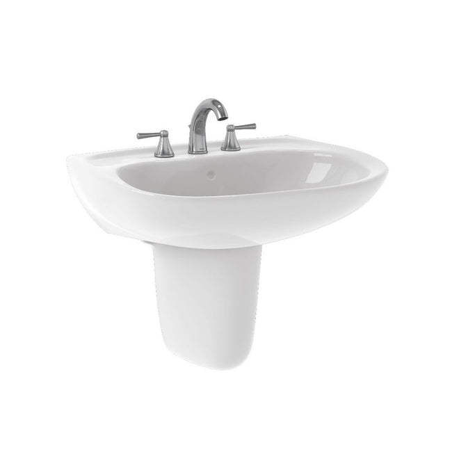 Toto LHT242G#03 - Prominence 26" Wall Mounted Bathroom Sink with Single Faucet Hole Drilled, Overflow and CeFiONtect Ceramic Glaze-Bone