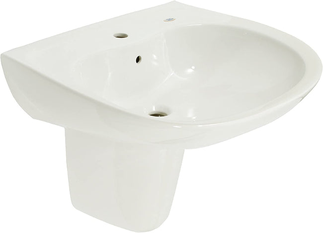 Toto LHT242G#11 - Prominence 26" Wall Mounted Bathroom Sink with Single Faucet Hole Drilled, Overflow and CeFiONtect Ceramic Glaze-Colonial White