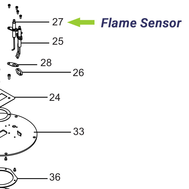 100165930 - Flame Sensor and Gasket Kit for Knight Boilers - PLT3022