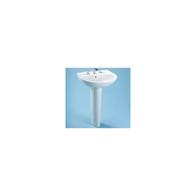 Toto LPT241.8#51 - Supreme 22-7/8" Pedestal Bathroom Sink with 3 Faucet Holes Drilled,8" Faucet center, Overflow and CeFiONtect Ceramic Glaze- EBONY