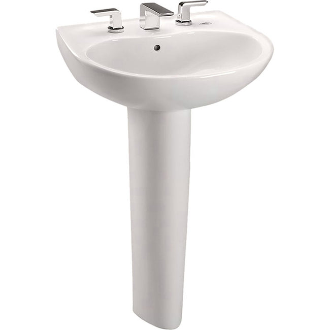 Toto LPT241G#11 - Supreme 22-7/8" Pedestal Bathroom Sink with 1 Hole Drilled, Overflow and CeFiONtec