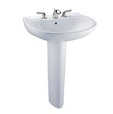 Toto LPT242.8G#03 - Prominence 26" Pedestal Bathroom Sink with 3 Faucet Holes Drilled, 8" Faucet cen