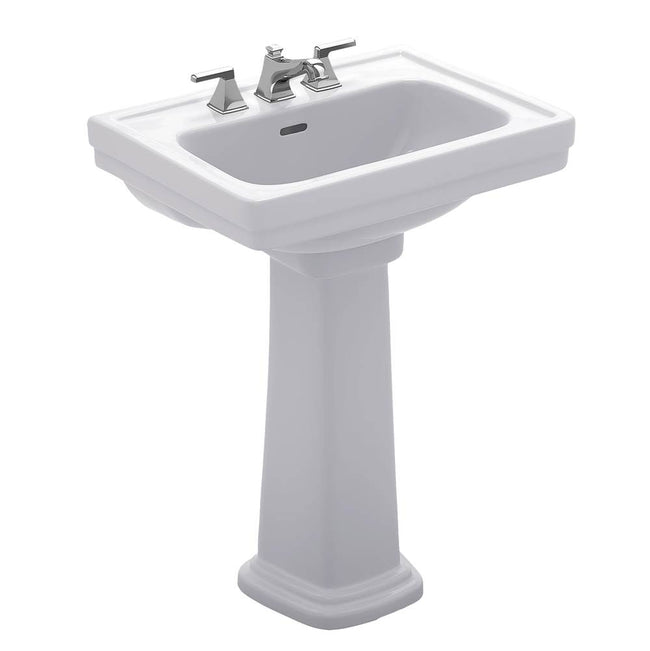 Toto LPT532.4N#03 - Promenade 24" Pedestal Bathroom Sink with 3 Faucet Holes Drilled, 4" Faucet cent