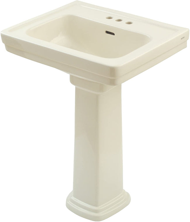 Toto LPT532N#01 - Promenade 24" Pedestal Bathroom Sink with Single Faucet Hole Drilled and Overflow