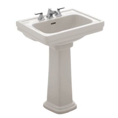 Toto LPT532N#11 - Promenade 24" Pedestal Bathroom Sink with Single Faucet Hole Drilled and Overflow-