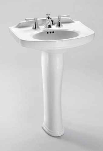 Toto LPT642.4#03 - Dartmouth 24-1/4" Pedestal Bathroom Sink with 3 Faucet Holes Drilled,4"Faucet Centers  and Overflow-Bone