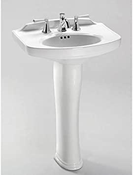 Toto LPT642.8#12 - Dartmouth 24-1/4" Pedestal Bathroom Sink with 3 Faucet Holes Drilled,8"Faucet Cen