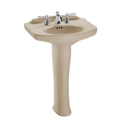Toto LPT642#03 - Dartmouth 24-1/4" Pedestal Bathroom Sink with Single Faucet Hole Drilled and Overfl