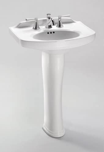 Toto LPT642#11 - Dartmouth 24-1/4" Pedestal Bathroom Sink with Single Faucet Hole Drilled and Overfl