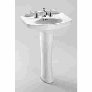 Toto LPT642.4#11 - Dartmouth 24-1/4" Pedestal Bathroom Sink with 3 Faucet Holes Drilled,4"Faucet Cen
