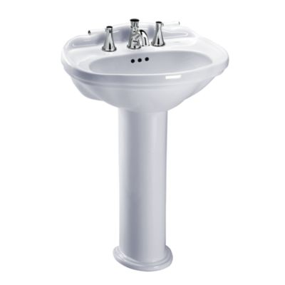 Toto LPT754#01 - 25" Single Hole Vitreous China Pedestal Bathroom Sink with 1 Pre Drilled Faucet Hol