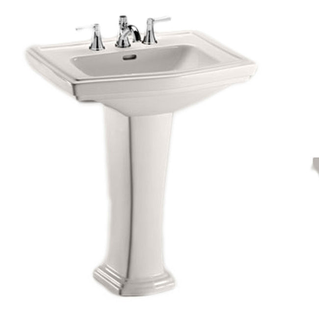Toto LPT780.4#12 - Clayton 27" Pedestal Bathroom Sink with 3 Faucet Holes Drilled and Overflow-Sedon