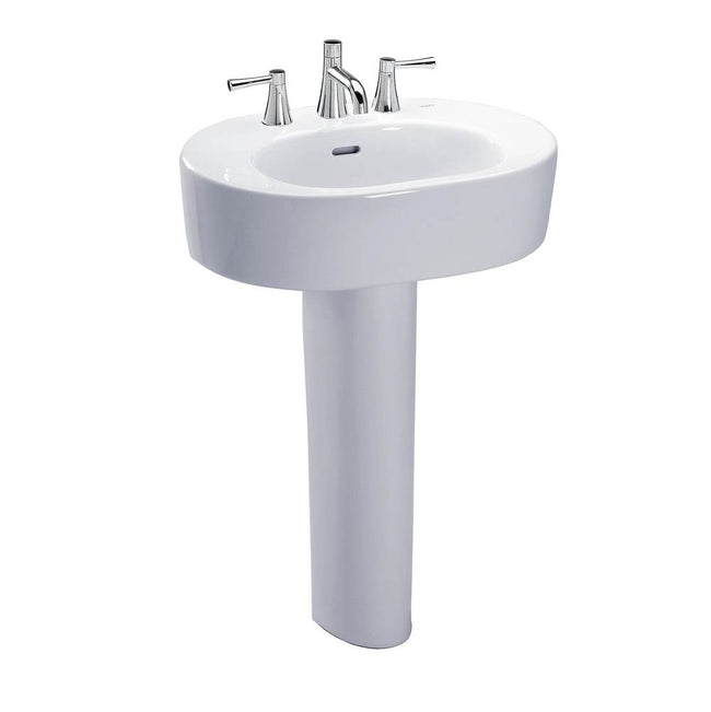 Toto LPT790.4#03 - Nexus 24" Pedestal Bathroom Sink with 3 Holes Drilled and 4" Faucet center-Bone