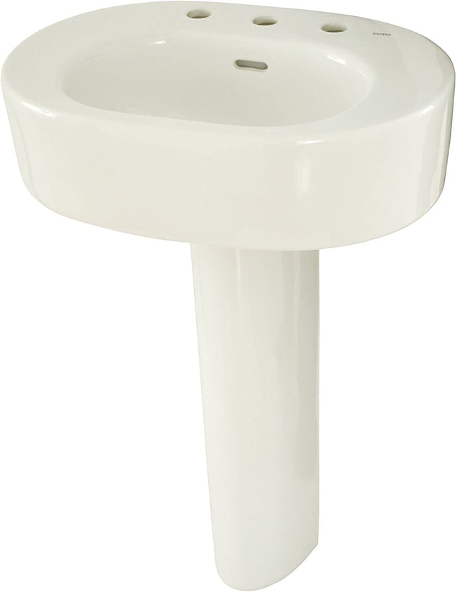 Toto LPT790.8#11 - Nexus 24" Pedestal Bathroom Sink with 3 Holes Drilled  and 8" faucet center-Colon