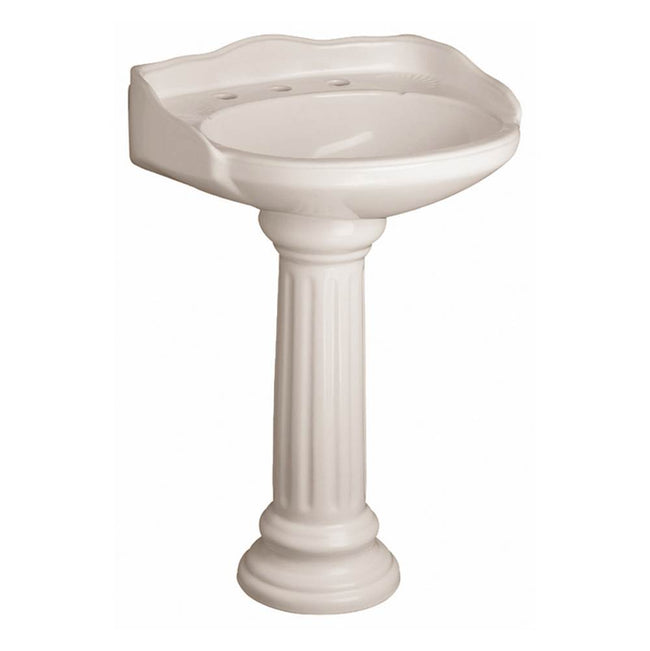 Toto LPT972.8#03 - Guinevere 24-3/8" Pedestal Bathroom Sink with 3 Faucet Holes Drilled and Overflow