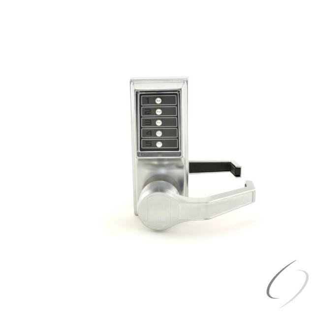 Right Hand Mechanical Pushbutton Lever Lock Combination Only; 2-3/4" Backset Satin Chrome Finish