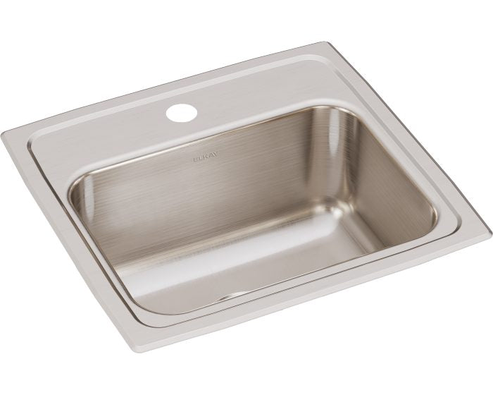 Elkay LR17161 - 18 Gauge Stainless Steel 17" x 16" x 7.625" Single Bowl Drop-in Kitchen Sink