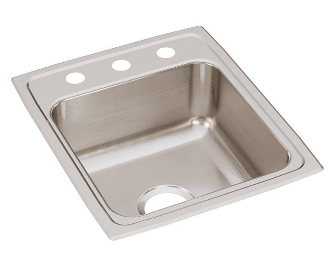 Elkay LR17203 - 18 Gauge Stainless Steel 17" x 20" x 7.625" Single Bowl Drop-in Kitchen Sink