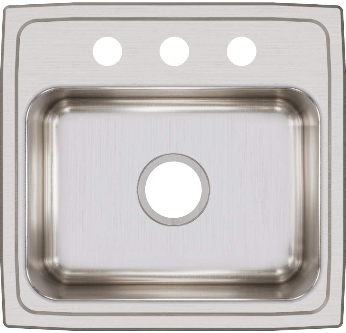 Elkay LR19183 - 18 Gauge Stainless Steel 19" x 18" x 7.625" Single Bowl Drop-in Kitchen Sink