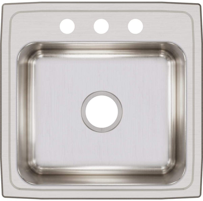 Elkay LR19193 - 18 Gauge Stainless Steel 19.5" x 19" x 7.5" Single Bowl Drop-in Kitchen Sink