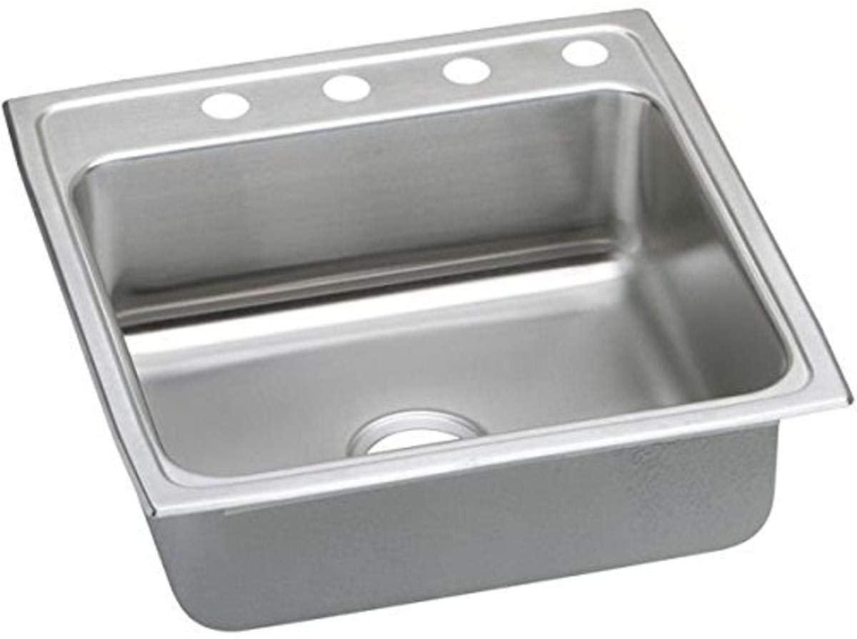 Elkay LR22222 - 18 Gauge Stainless Steel 22" x 22" x 7.625" Single Bowl Drop-in Kitchen Sink