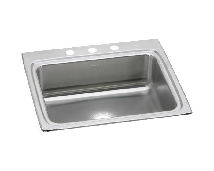 Elkay LR25223 - 18 Gauge Stainless Steel 25" x 22" x 8.125" Single Bowl Drop-in Kitchen Sink