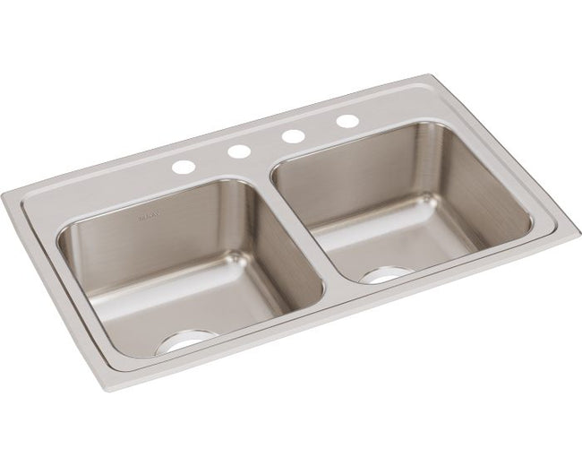 Elkay LR29184 - 18 Gauge Stainless Steel 29" x 18" x 7.625" Double Bowl Drop-in Kitchen Sink