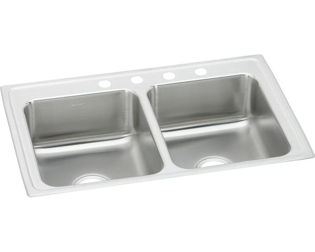 Elkay LR33214 - 18 Gauge Stainless Steel 33" x 21.25" x 7.875" Double Bowl Drop-in Kitchen Sink