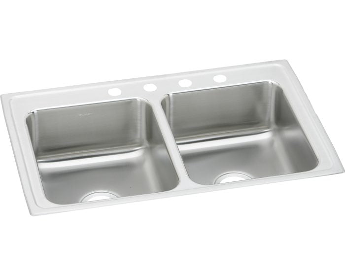Elkay LR37223 - 18 Gauge Stainless Steel 37" x 22" x 7.625" Double Bowl Drop-in Kitchen Sink