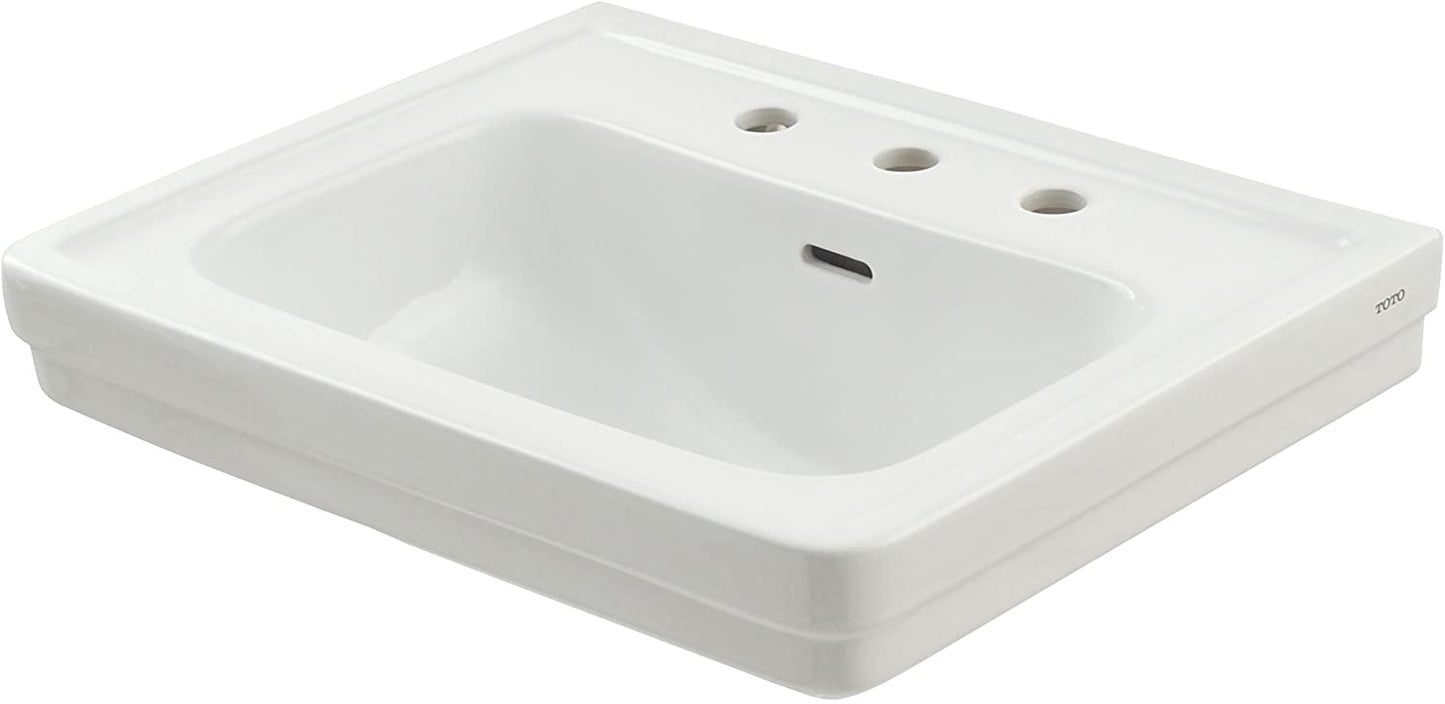 Toto LT532.8#01 - Promenade 24" x 19-1/4" Rectangular Pedestal Bathroom Sink for 8 inch Center Fauce
