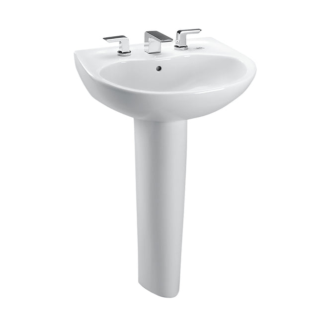 Toto LPT241.4G#01 - Supreme Lavatory and Pedestal with 4-Inch Centers- Cotton White