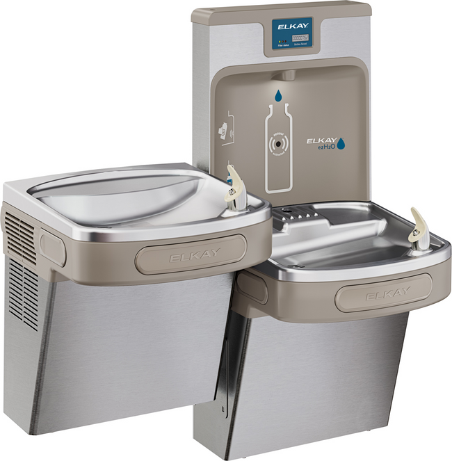Elkay LZSTL8WSSP - Enhanced EZH2O Bottle Filling Station, & Versatile Bi-Level ADA Cooler, Filtered