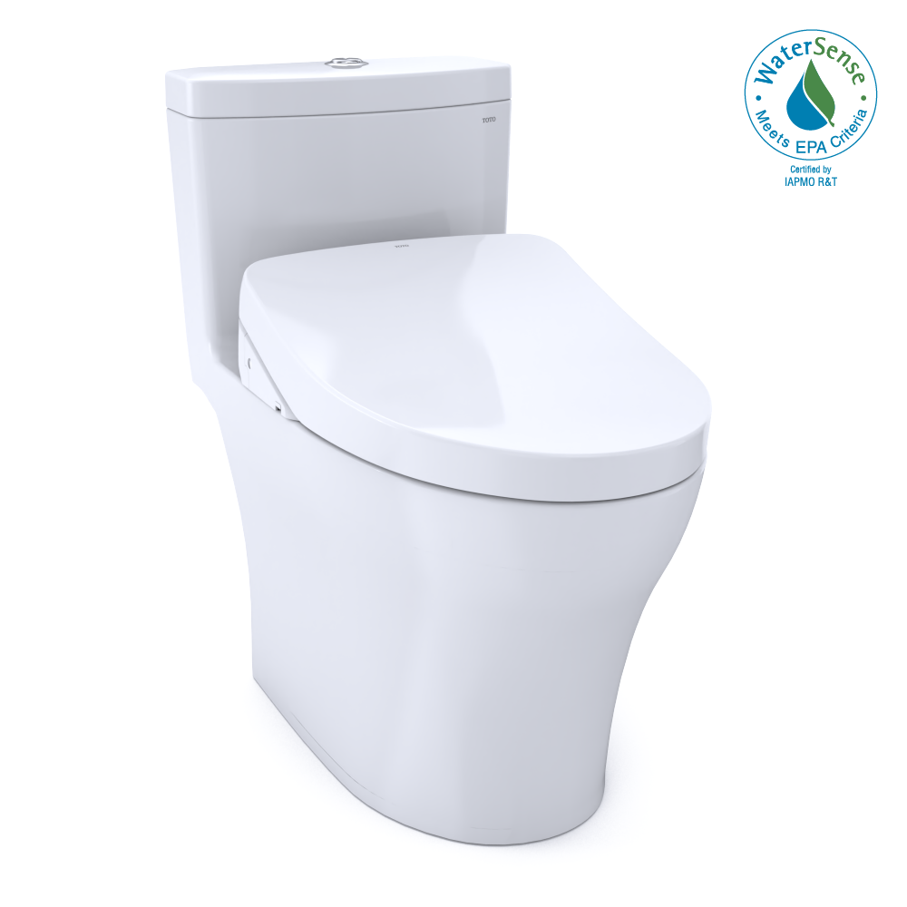 Toto MW6463046CEMFGA#01 - Washlet + Aquia IV One-Piece Elongated Dual Flush 1.28 and 0.8 GPF Toilet