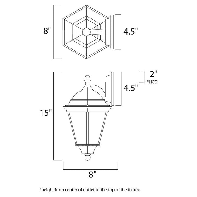 Maxim 1000BK - Westlake 1 Light 15" Wall Sconce