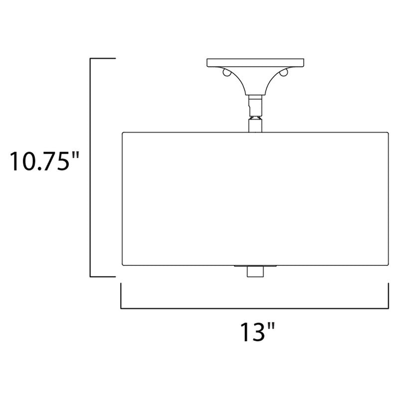 Maxim 10011OMOI - Bongo 2 Light 13" Semi Flush Ceiling Light