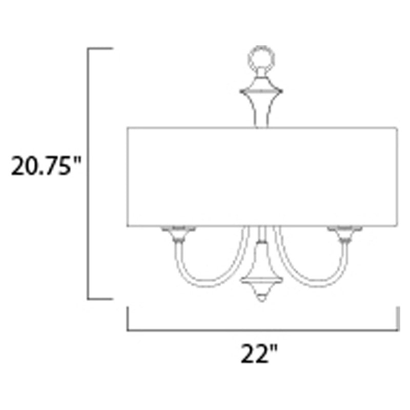 Maxim 10015OMOI - Bongo 5 Light 22" Pendant