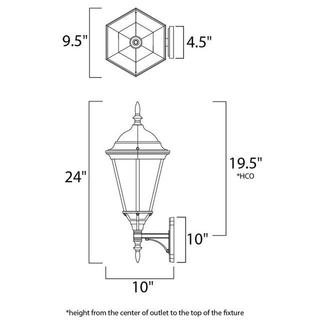 Maxim 1003BK - Westlake 1 Light 24" Wall Sconce