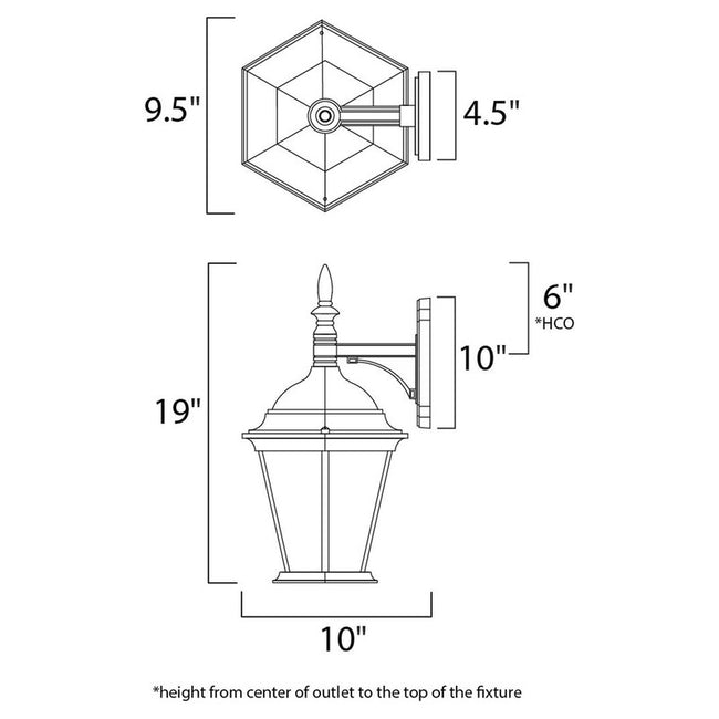 Maxim 1004BK - Westlake 1 Light 19" Wall Sconce