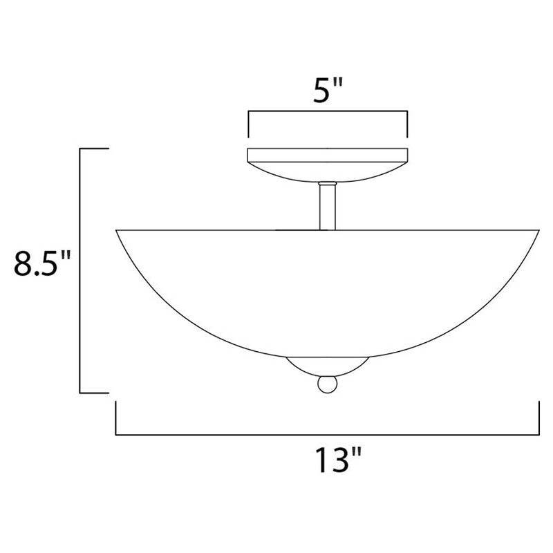 Maxim 10042FTOI - Logan 2 Light 13" Semi Flush Ceiling Light
