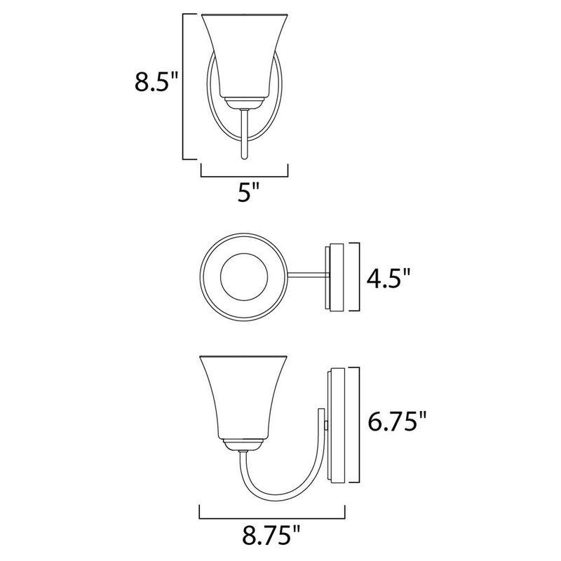 Maxim 10051 - Logan 1 Light 9" Vanity Light