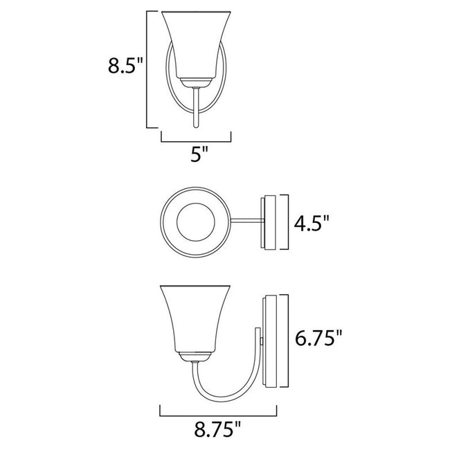 Maxim 10051 - Logan 1 Light 9" Vanity Light