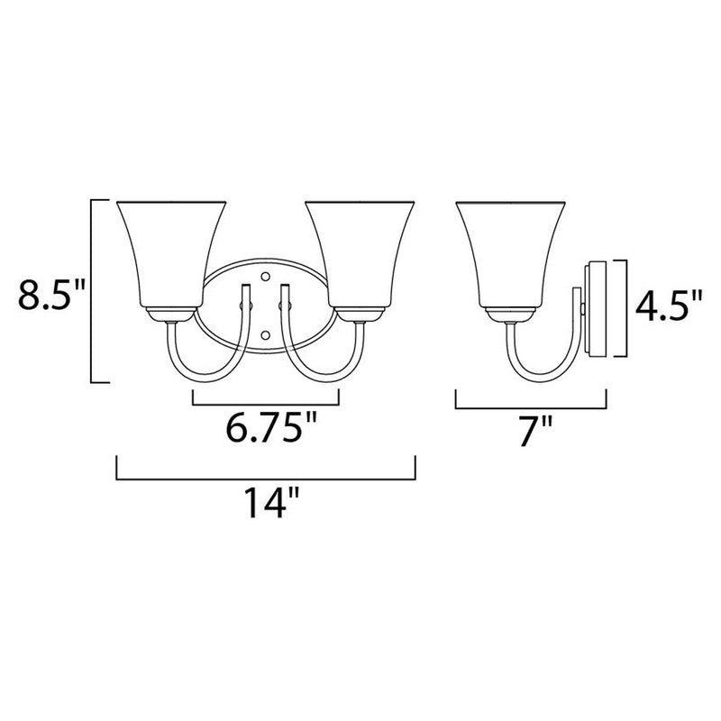 Maxim 10052 - Logan 2 Light 14" Vanity Light