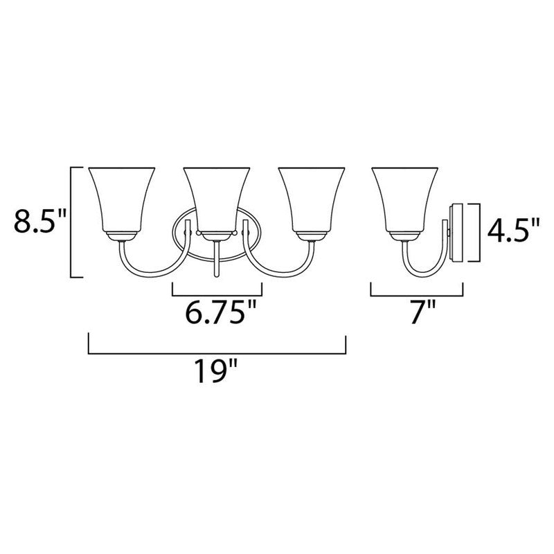 Maxim 10053 - Logan 3 Light 19" Vanity Light