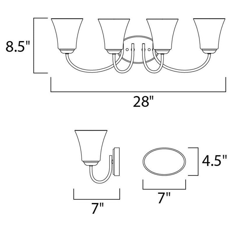 Maxim 10054 - Logan 4 Light 28" Vanity Light