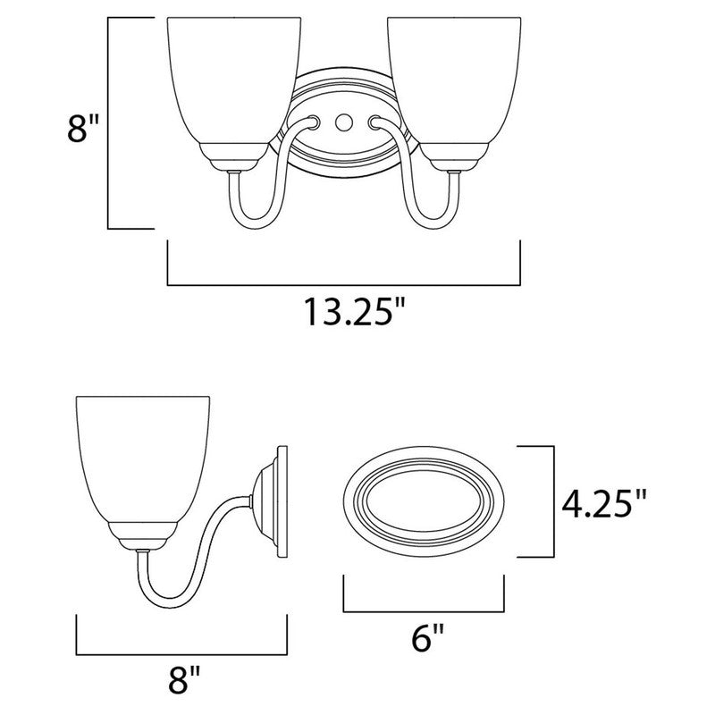 Maxim 10072 - Stefan 2 Light 13" Vanity Light