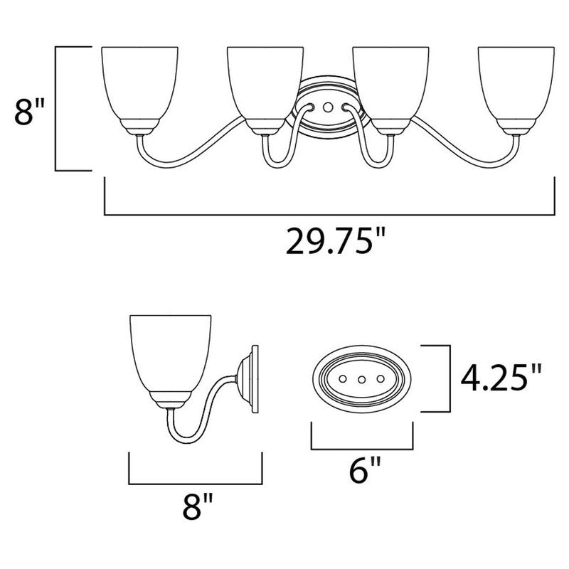 Maxim 10074 - Stefan 4 Light 30" Vanity Light