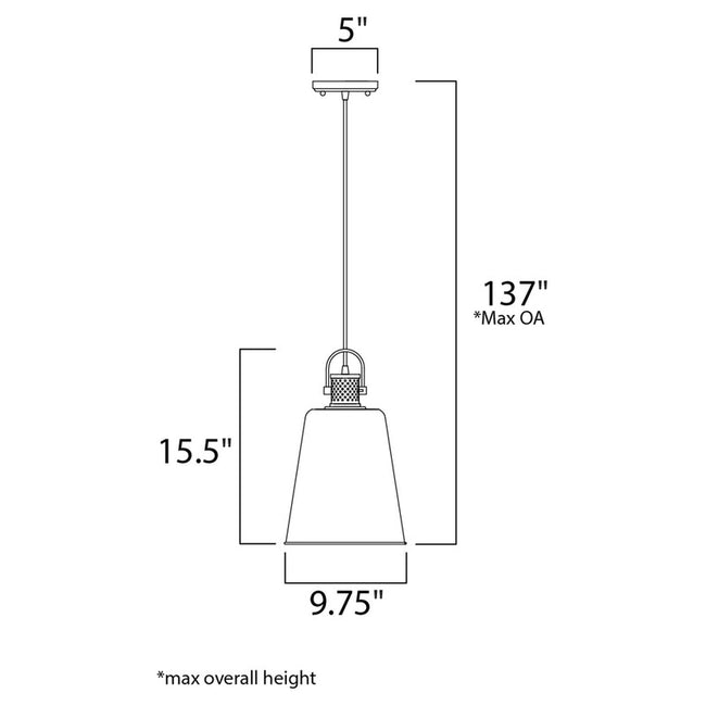 Maxim 10085OIAB - Sedona 1 Light 16" Pendant